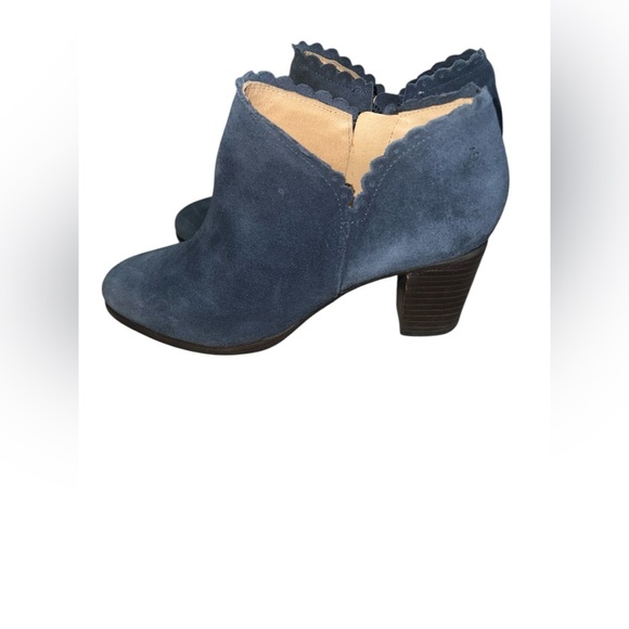 Jack Rogers Women’s Marianne‎ Navy Blue Suede Ankle Boots Size 6.5 Stacked Heel - Picture 6 of 9